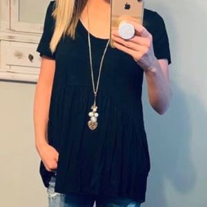 7th ray Tops - Peplum tunic top 7th ray Tops - Peplum tunic top